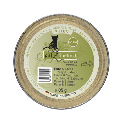 Catz Finefood Fillets No. 405-Turkey, Chicken and Salmon In Jelly 85g