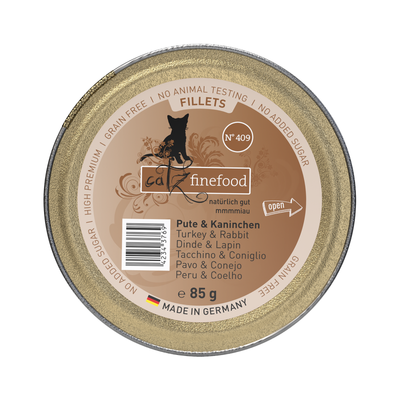 Catz Finefood Fillets No. 409 - Turkey, Chicken and Rabbit In Jelly 85g