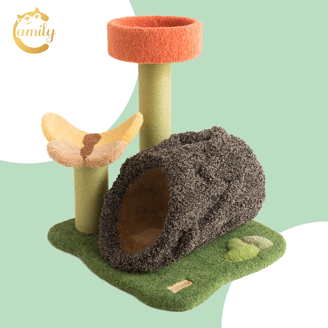 Camily Flower Grove Cat Climbing Tree