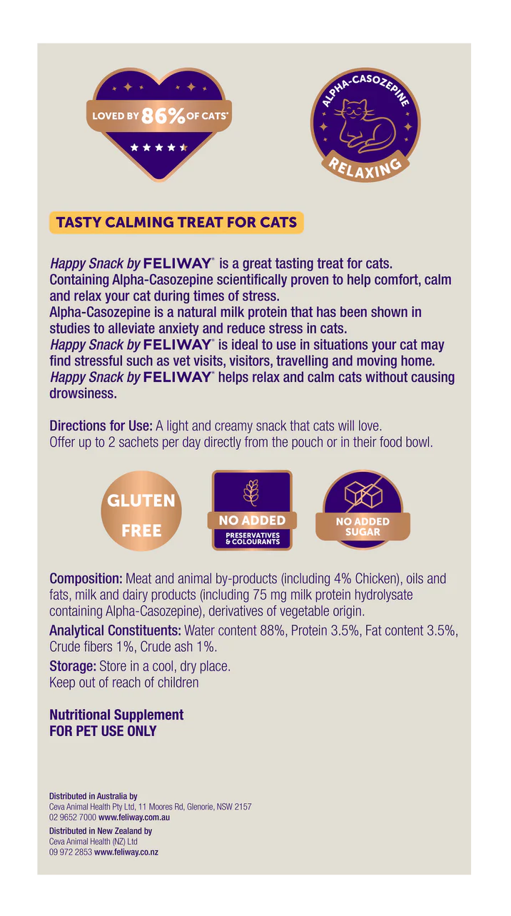 FELIWAY Cat Treat Happy Snack Calming Treat Salmon 15g x 6