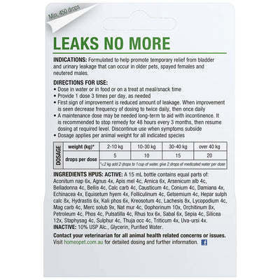 HomeoPet Leaks No More Drops 15ml