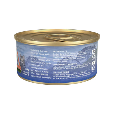 TRILOGY™ Adult Cat Wet Food - WILD CAUGHT ALASKAN SALMON IN BONE BROTH