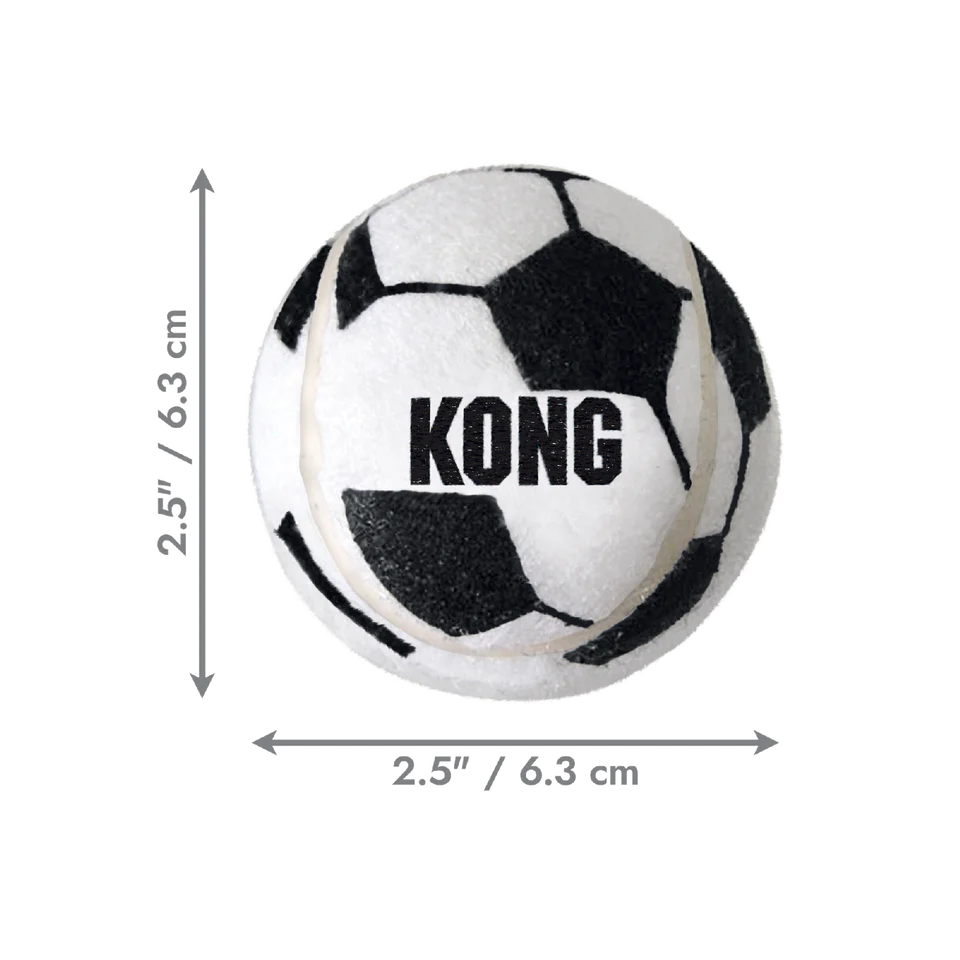 KONG Dog Toy Sport Soccer Balls Medium 3PK