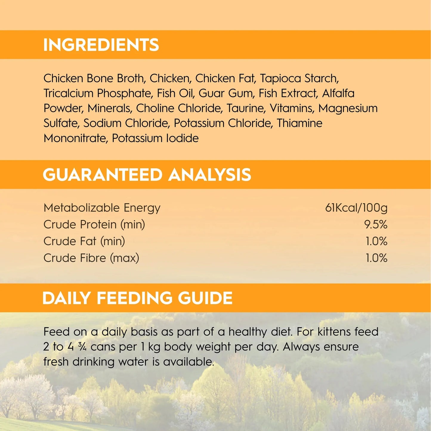 TRILOGY™ KITTEN Cat Wet Food - FARM RAISED CHICKEN IN BONE BROTH