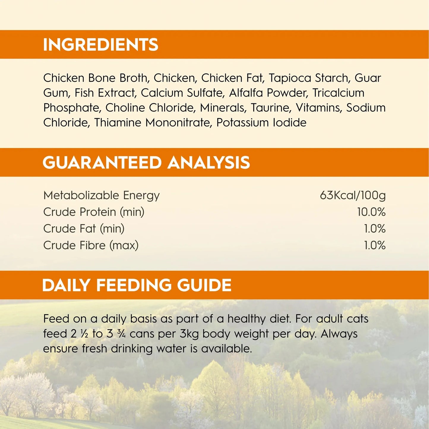 TRILOGY™ Adult Cat Wet Food - FARM RAISED CHICKEN IN BONE BROTH