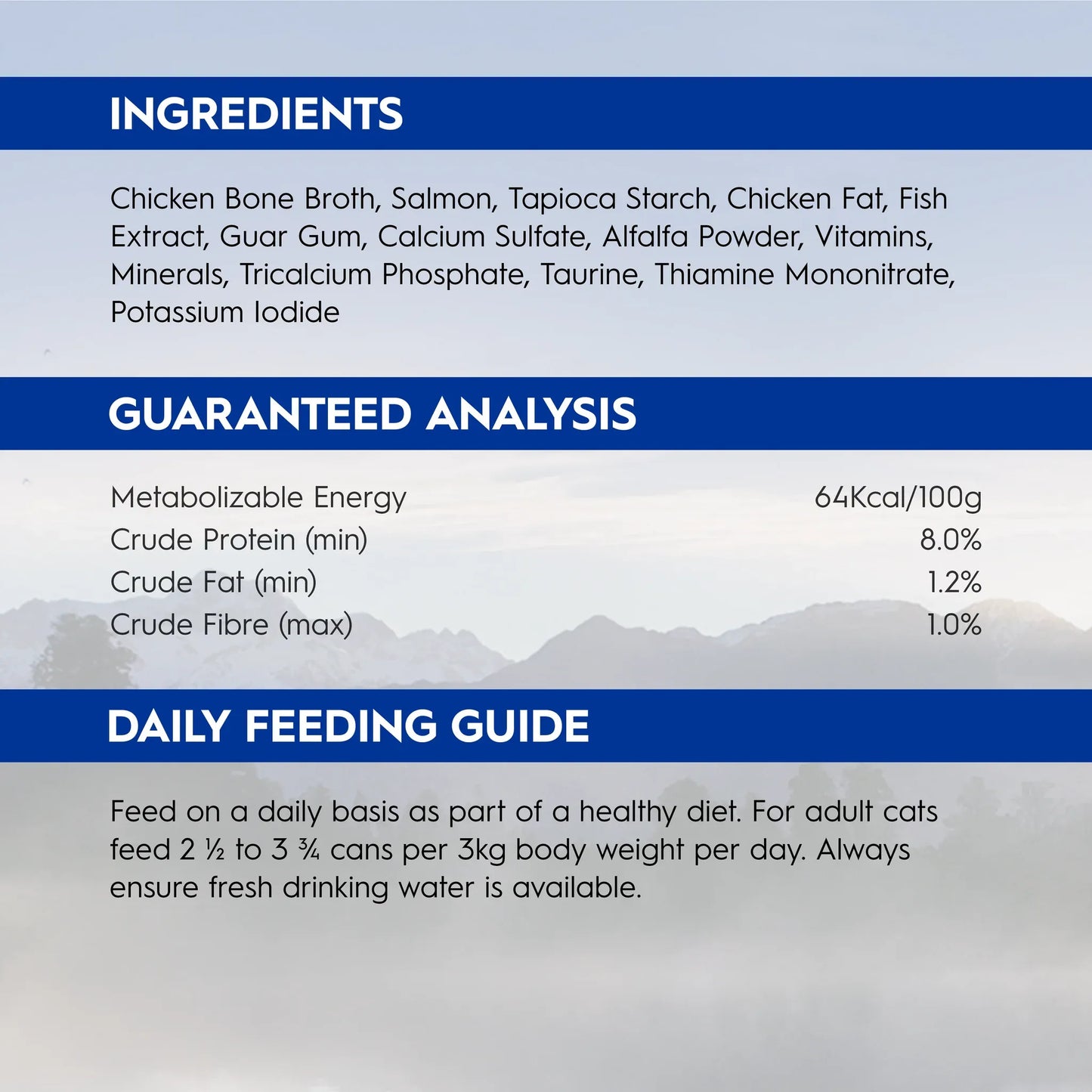 TRILOGY™ Adult Cat Wet Food - WILD CAUGHT ALASKAN SALMON IN BONE BROTH
