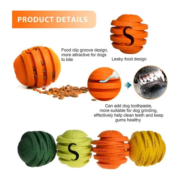 PETOPIA Ultra Tough Dog Toy Zesty Orange