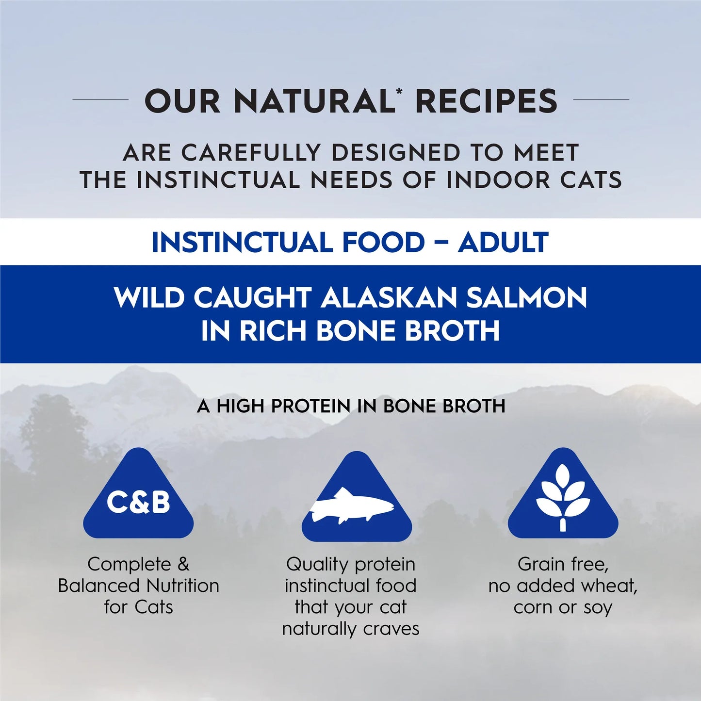 TRILOGY™ Adult Cat Wet Food - WILD CAUGHT ALASKAN SALMON IN BONE BROTH