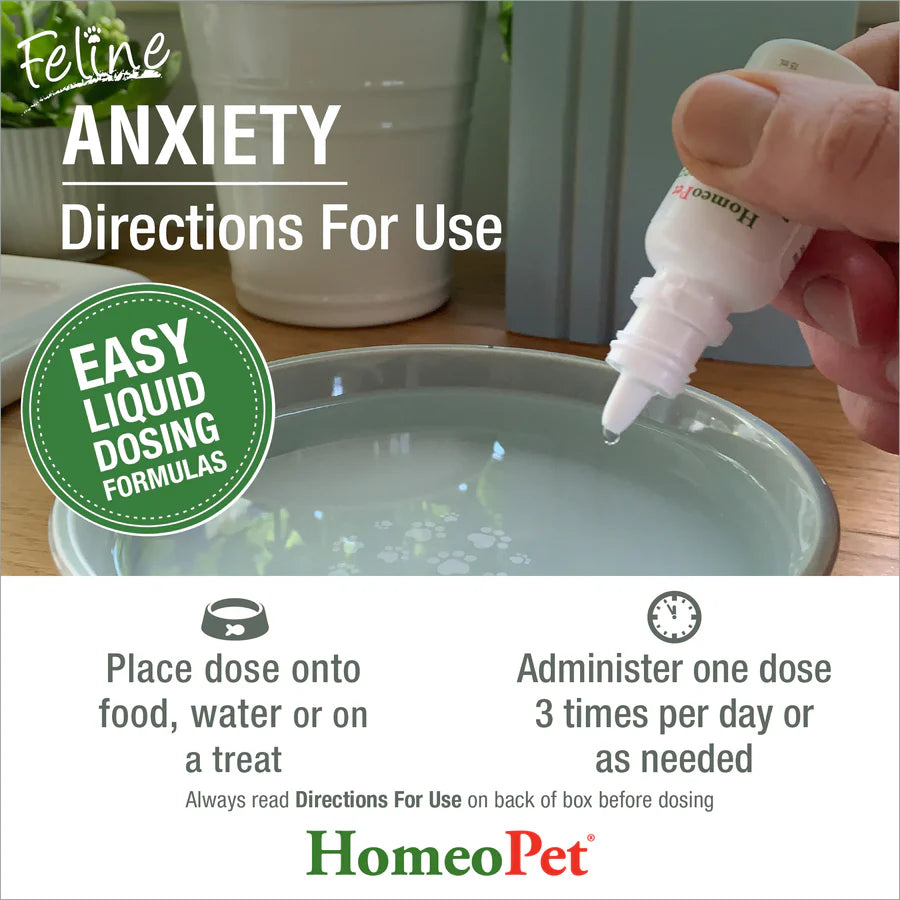 HomeoPet Feline Anxiety Cat Drops 15ml