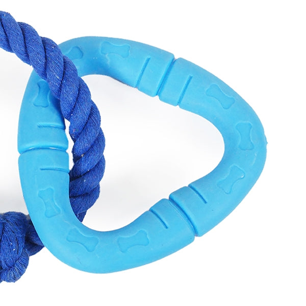 Rosewood Dog Toy Battersea Rope and Rubber Triangle