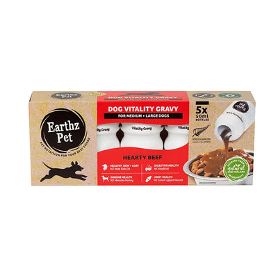 Earthz Pet Vitality Gravy Beef For Dog Medium to Large 5x50ml