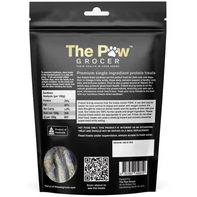 The Paw Grocer - Freeze Dried Sardines 72g