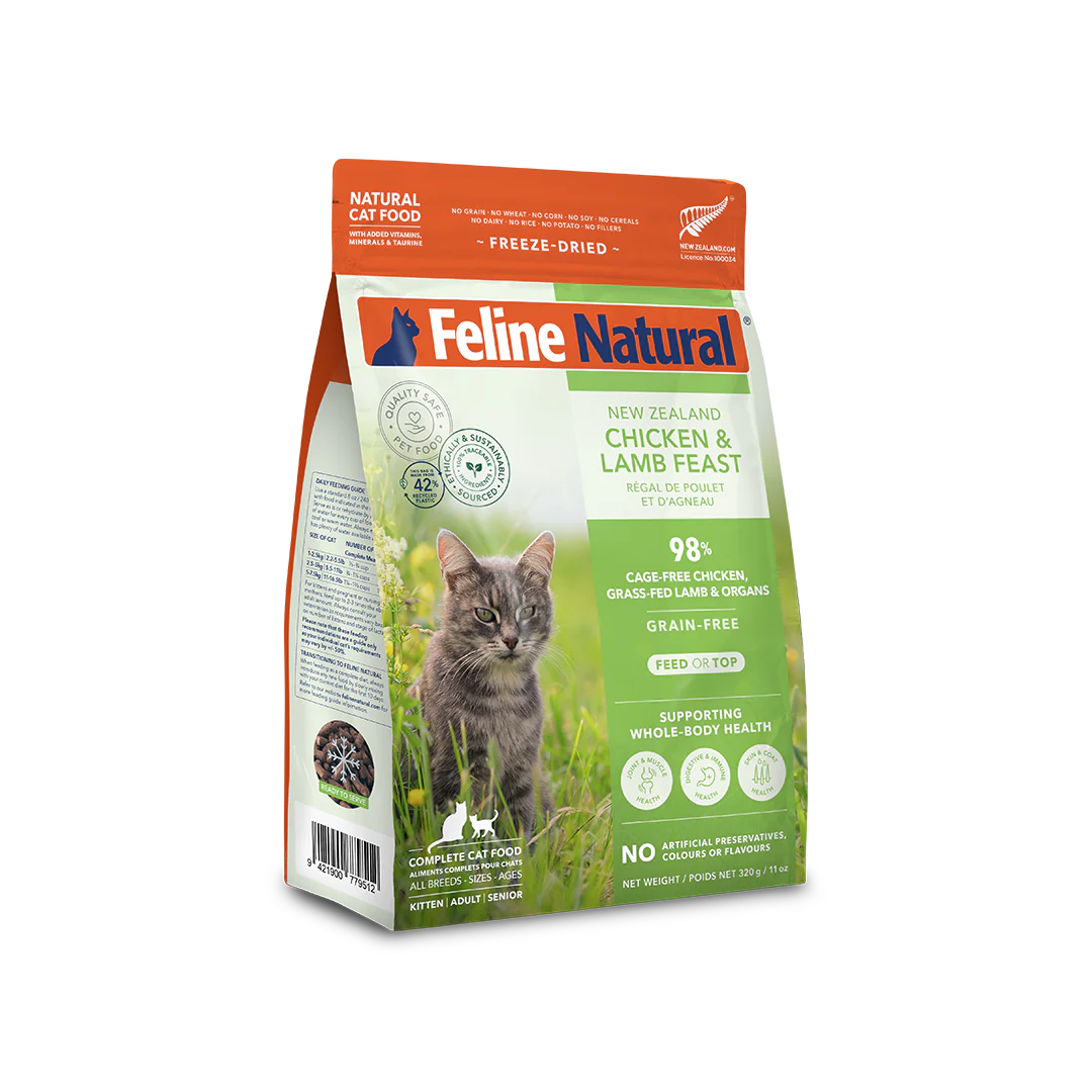 Feline Natural Chicken & Lamb Freeze Dried Cat Food