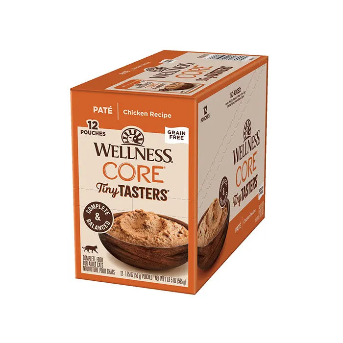 WELLNESS Core Wet Cat Food Tiny Tasters Smooth Pâté Chicken Recipe
