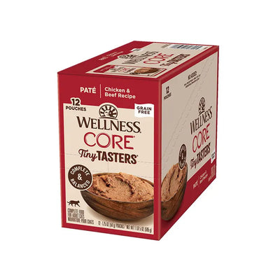 WELLNESS Core Wet Cat Food Tiny Tasters Smooth Pâté Chicken & Beef Recipe