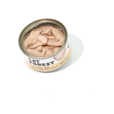 CAT FOREST Classic Tuna White Meat with Seabream in Gravy Canned Cat Food 85g