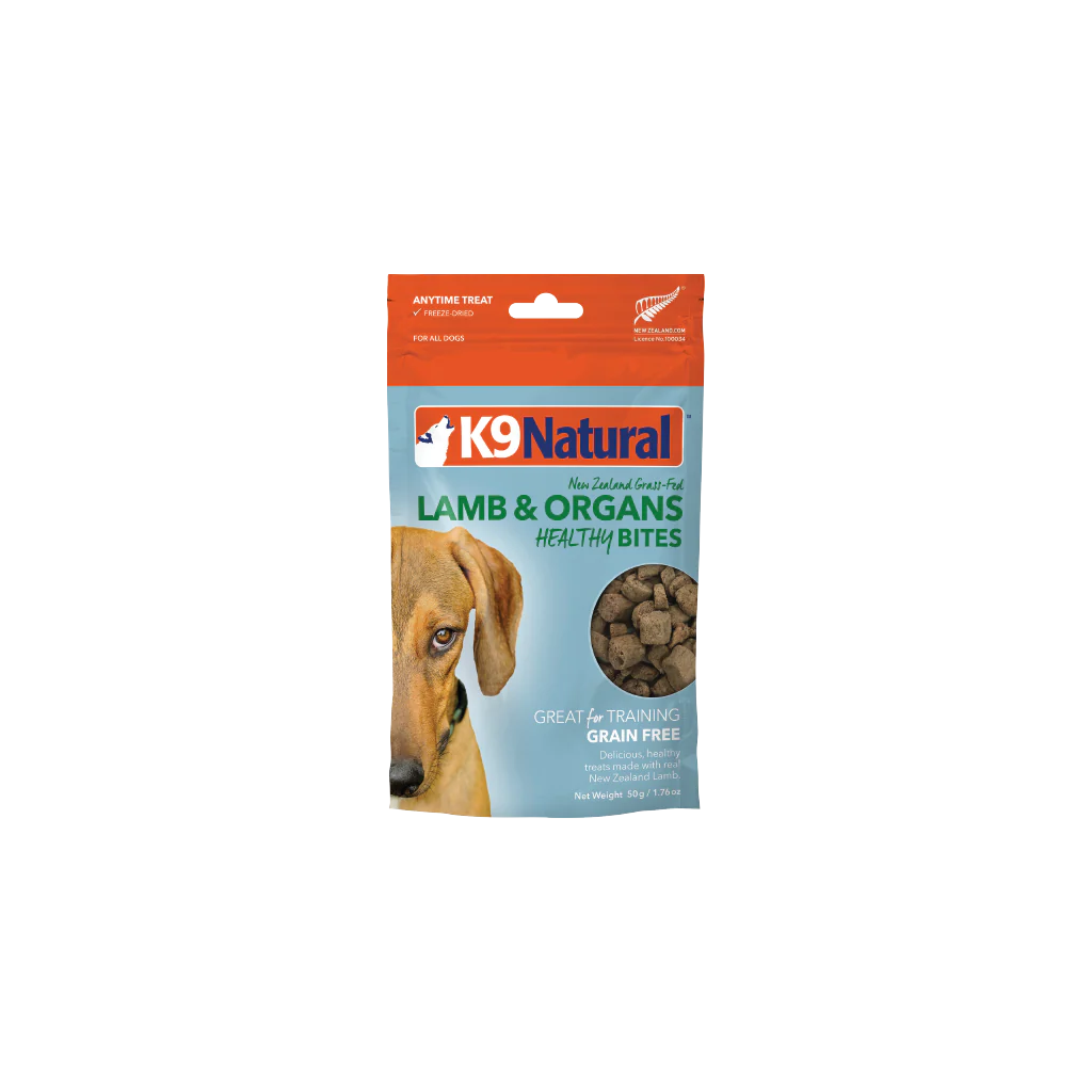 K9 Natural Lamb & Organs Healthy Bites Dog Treats 50g