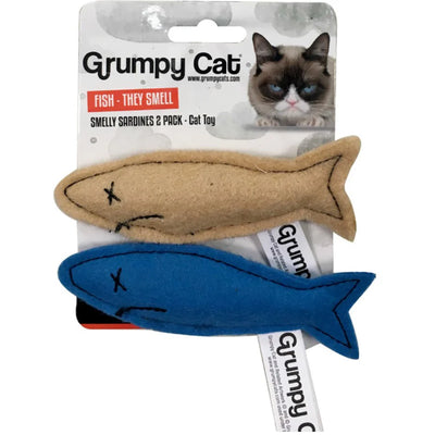 Rosewood Cat Toy Grumpy Smelly Sardines 2Pc
