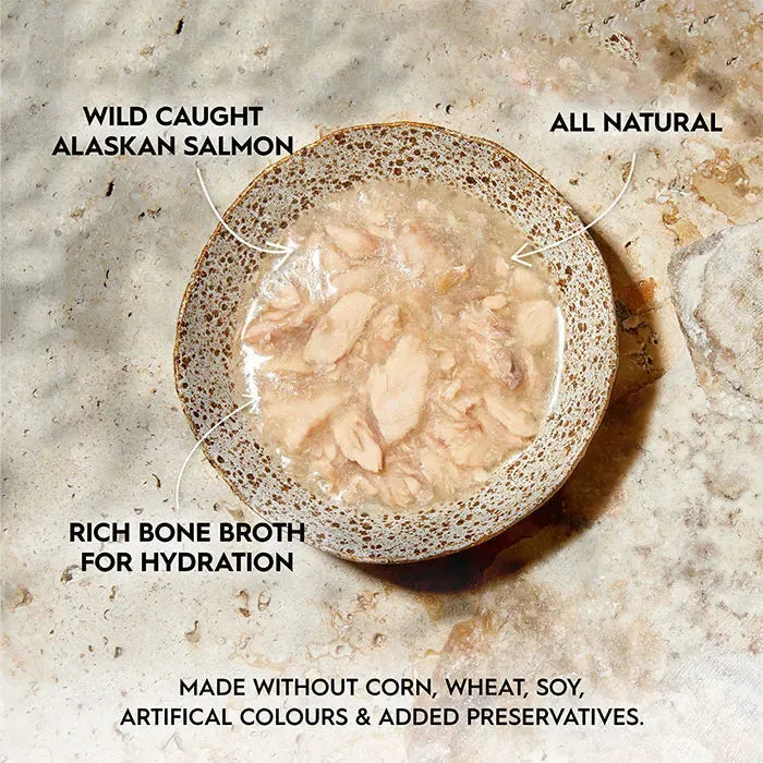 TRILOGY™ Adult Cat Wet Food - WILD CAUGHT ALASKAN SALMON IN BONE BROTH