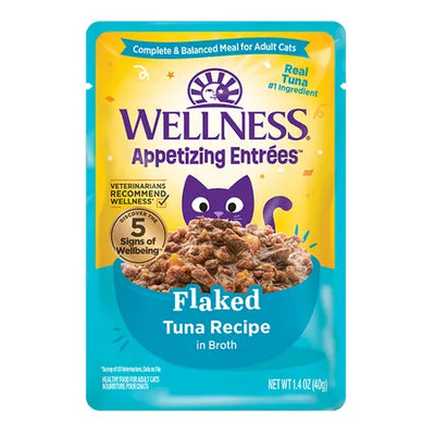 WELLNESS Core Wet Cat Food Appetizing Entrees Flaked Tuna in Broth 40g x 8