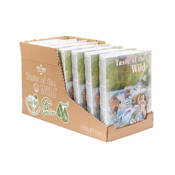 TASTE OF THE WILD - Wet Dog Food SALMON and Herring with Fruit and Vegetables Tray