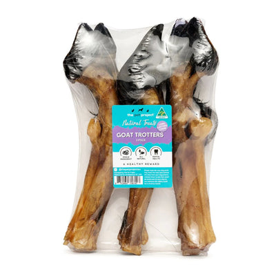 The Pet Projcet Dog Treats NATURAL GOAT TROTTERS 3PK