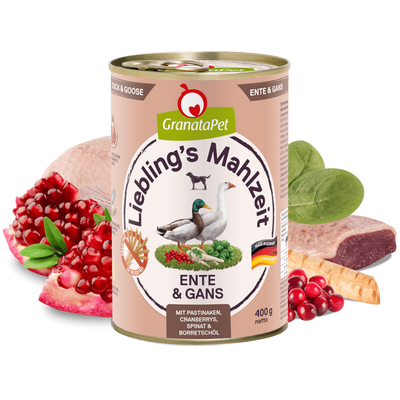 GranataPet Liebling's Mahlzeit - Duck & Goose Dog Wet Food