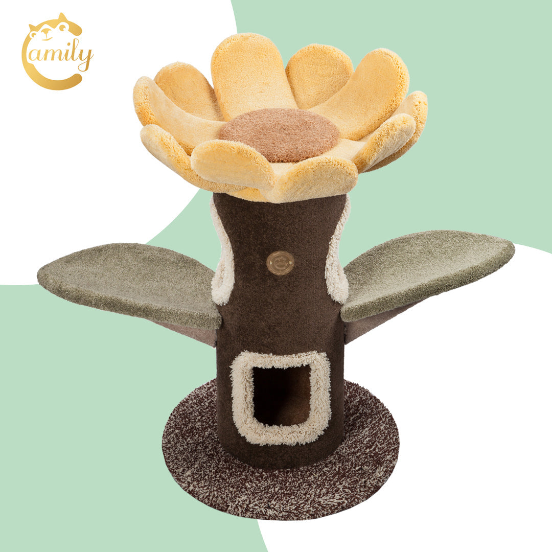 Camily Small "Sunflower" Cat Climbing Cat Tree