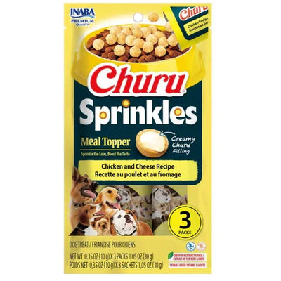 INABA Dog Churu Sprinkles Meal Topper Chicken & Cheese 30G