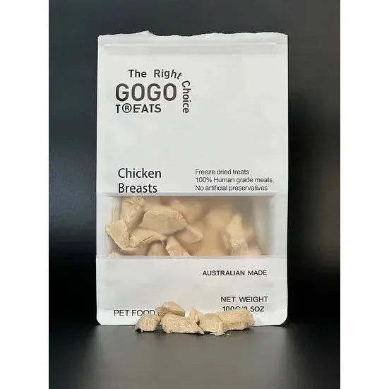 GOGO TREATS - Freeze-Dried Chicken Breasts 100g