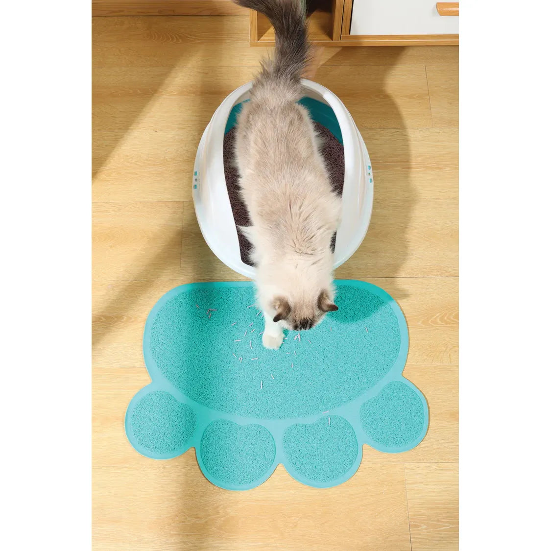 M-PETS PAW Style Cat Litter Mat Blue
