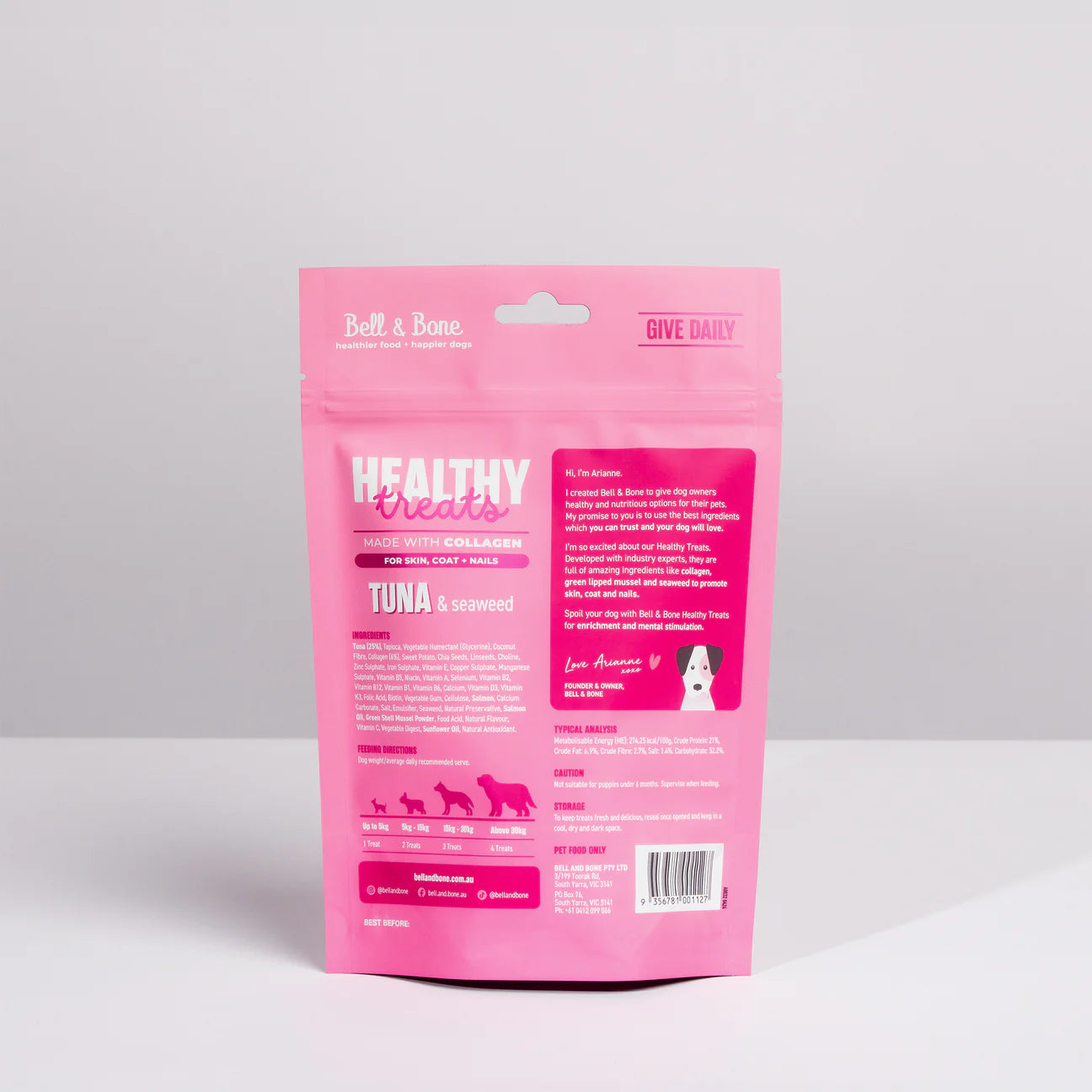 Bell and Bone Healthy Treats - Tuna & Seaweed for skin, coat and nails