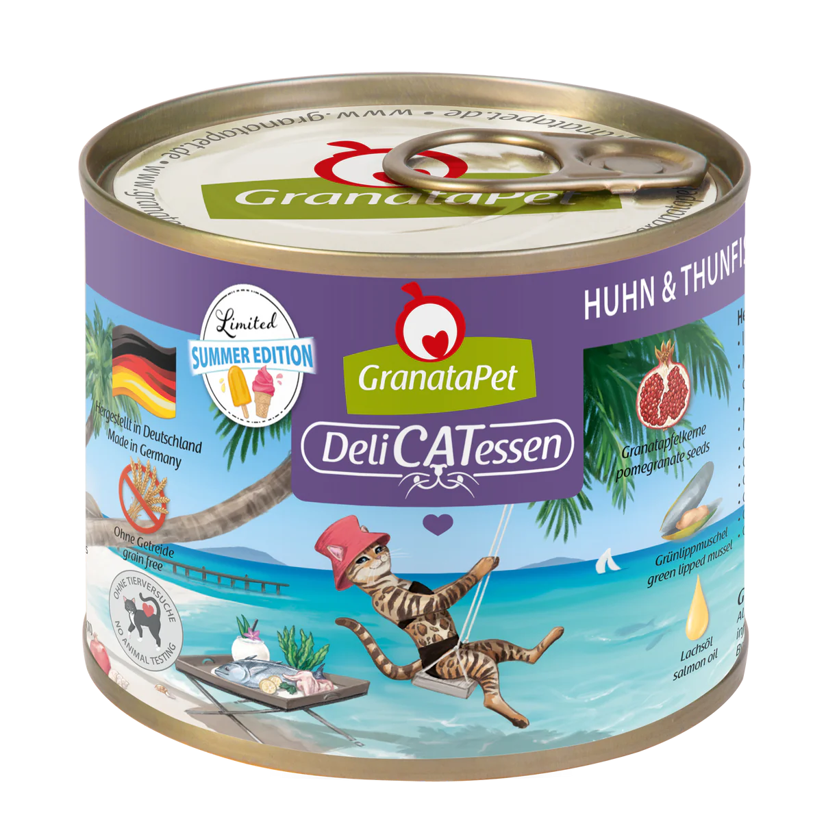 GranataPet DeliCATessen Cat Wet Food - Chicken and Tuna 200g Summer Edition