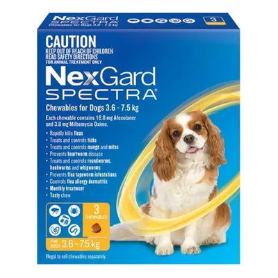 NexGard Spectra for Dogs 3.6 - 7.5kg