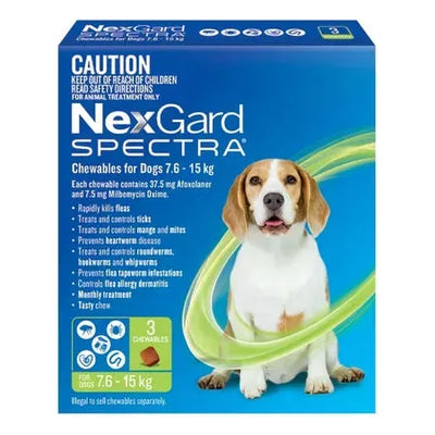 NexGard Spectra for Dogs 7.6 - 15kg