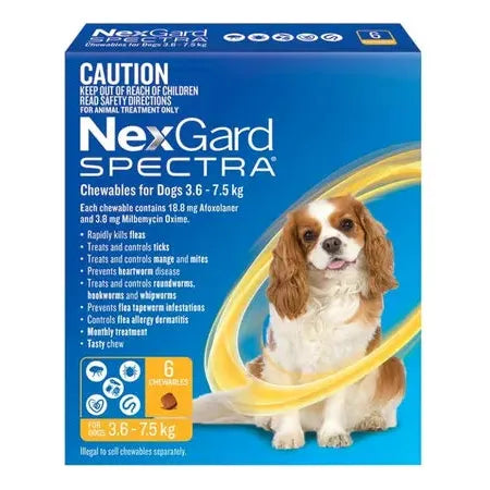 NexGard Spectra for Dogs 3.6 - 7.5kg