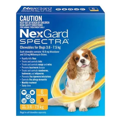 NexGard Spectra for Dogs 3.6 - 7.5kg