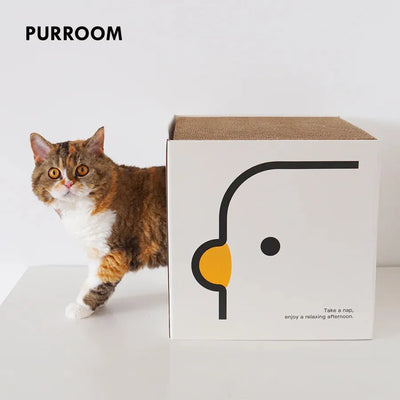 PURROOM Cat House - Double Scratching Boards