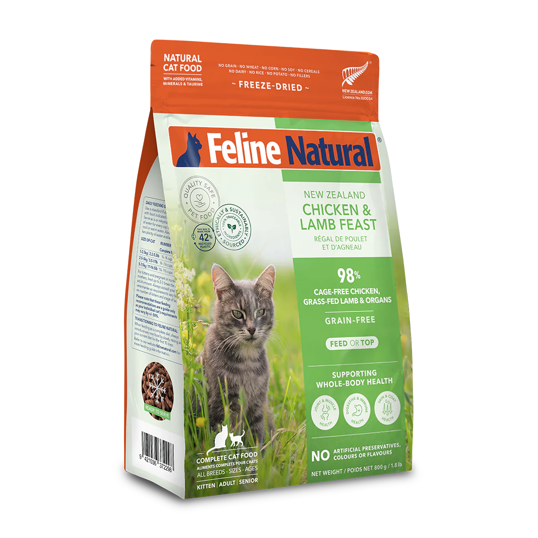 Feline Natural Chicken & Lamb Freeze Dried Cat Food