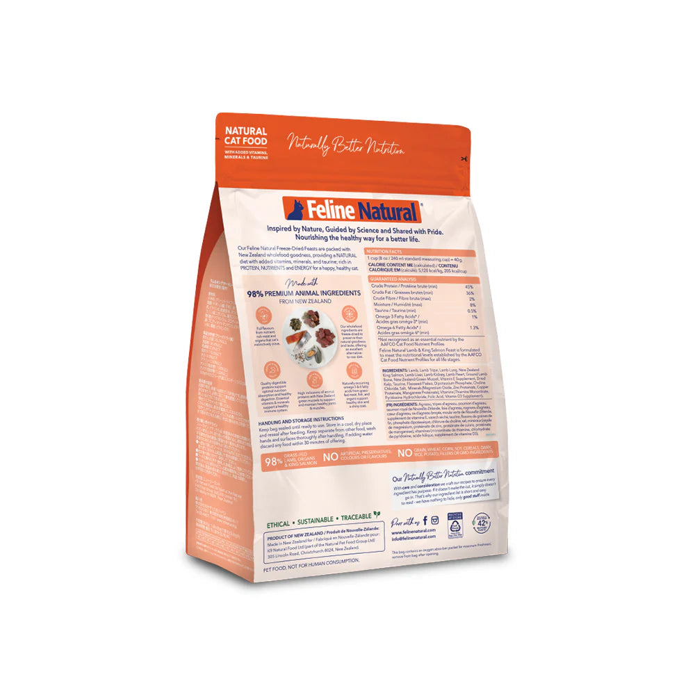 Feline Natural Lamb and King Salmon Freeze Dried Cat Food