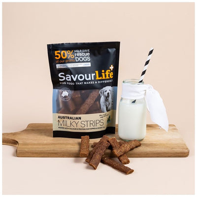 SavourLife Dog Treats Strips Australian Milky 150g