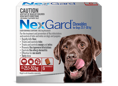 NexGard Flea & Tick Chewables For Large Dogs 25.1-50kg