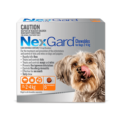 NexGard Flea & Tick Chewables For Very Small Dogs 2-4kg
