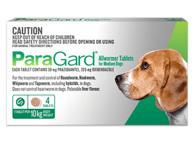 ParaGard Allwormer Tablets For Small Dogs Up To 10kg 4 Tablets