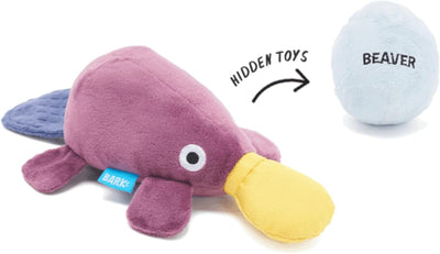 BARK Australian Outbark Collection Drongo Platypus Rip & Reveal Plush Squeaky Dog Toy