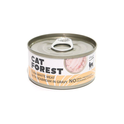 CAT FOREST Classic Tuna White Meat with Seabream in Gravy Canned Cat Food 85g