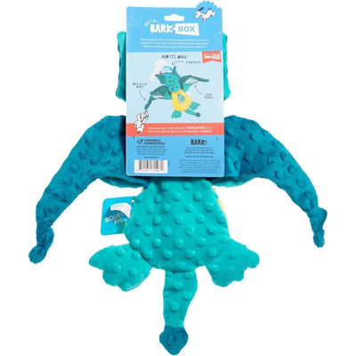 BARK Dingbert The Dragon Plush Squeaky Crinkly Dog Toy