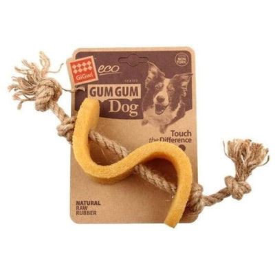 GiGwi Dog Toy - Gum Gum Dog Dollar With Hemp Rope