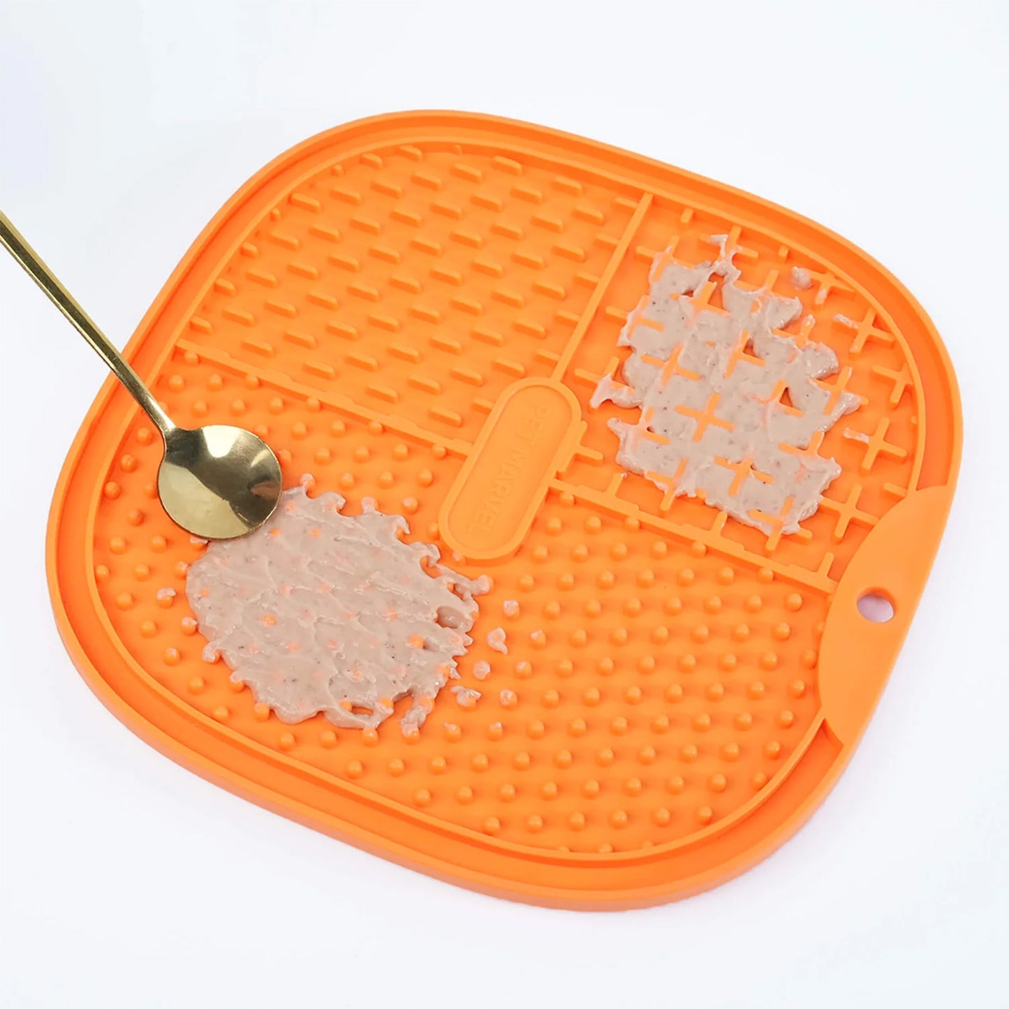 Pet Marvel Pet Licking Food Plate Wallable Orange