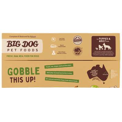 Big Dog Raw Food For Dogs Turkey 3Kg